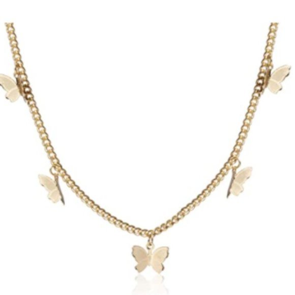 Brandy Melville Gold Butterfly Necklace Photo Card - Picture 2 of 4